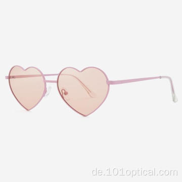 Eckige Herz-Metall-Frauen-Sonnenbrille